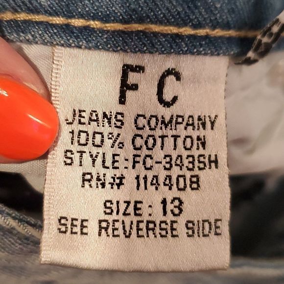 Free Culture studded jean shorts size 13 - Picture 3 of 10